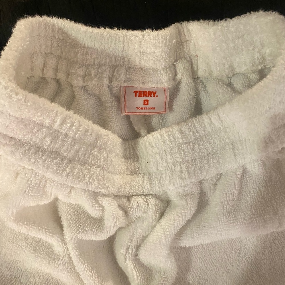 Terry Towelling White Cruise Shorts